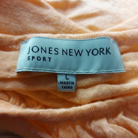 NWOT Jones New York Linen Top Orange Large - Picture 4 of 8
